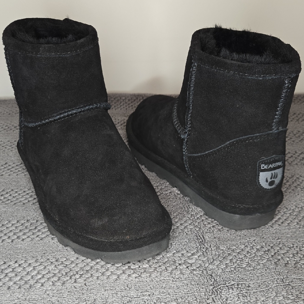 BearPaw Classic Black Suede Boots